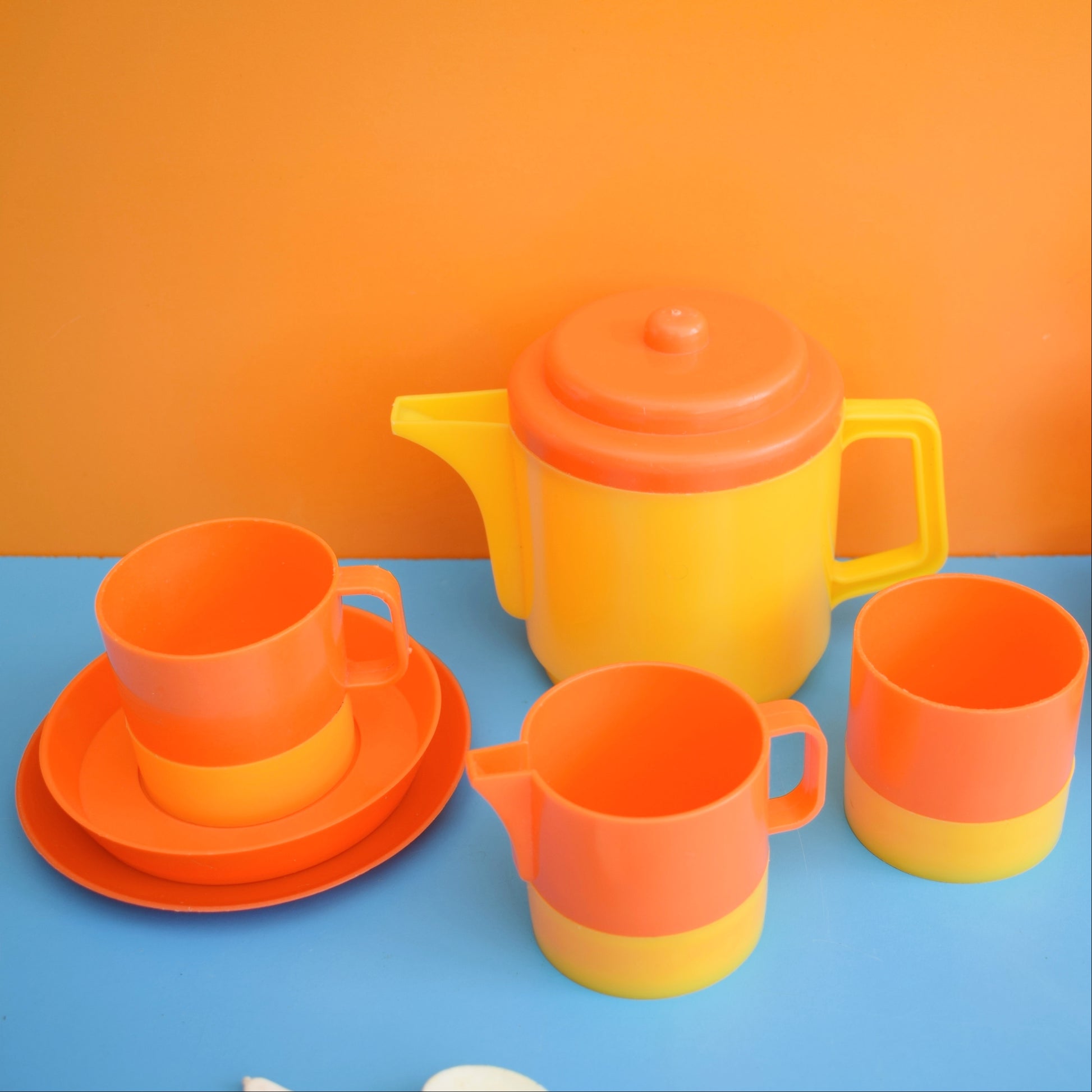 Vintage 1970s Plastic Dolls Tea Set - Swedish by Pineapple Retro