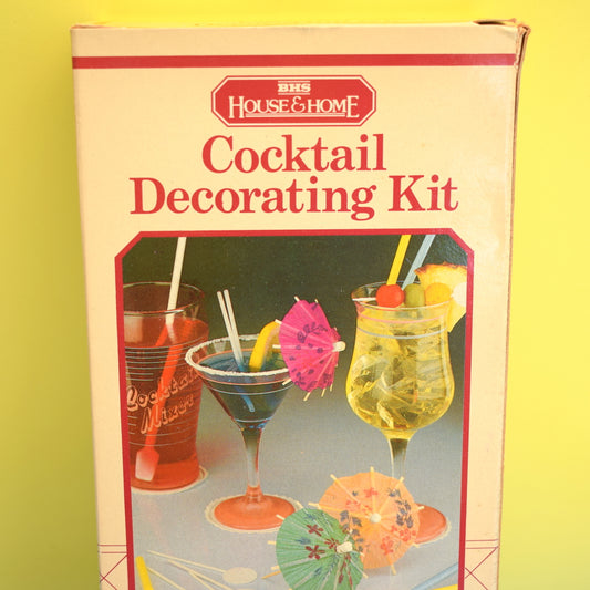 Vintage 1980s Cocktail Accessory Set - Stirrers, Straws Etc. Boxed