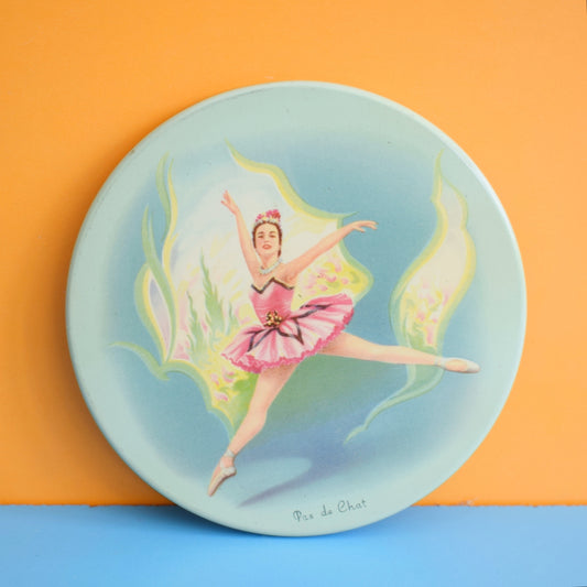 Vintage 1960s Metal Ballet Coasters Boxed by Pineapple Retro