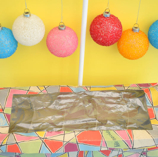 Vintage 1950s Sparkly Plastic Italian Christmas Baubles - Mixed Colours - Boxed