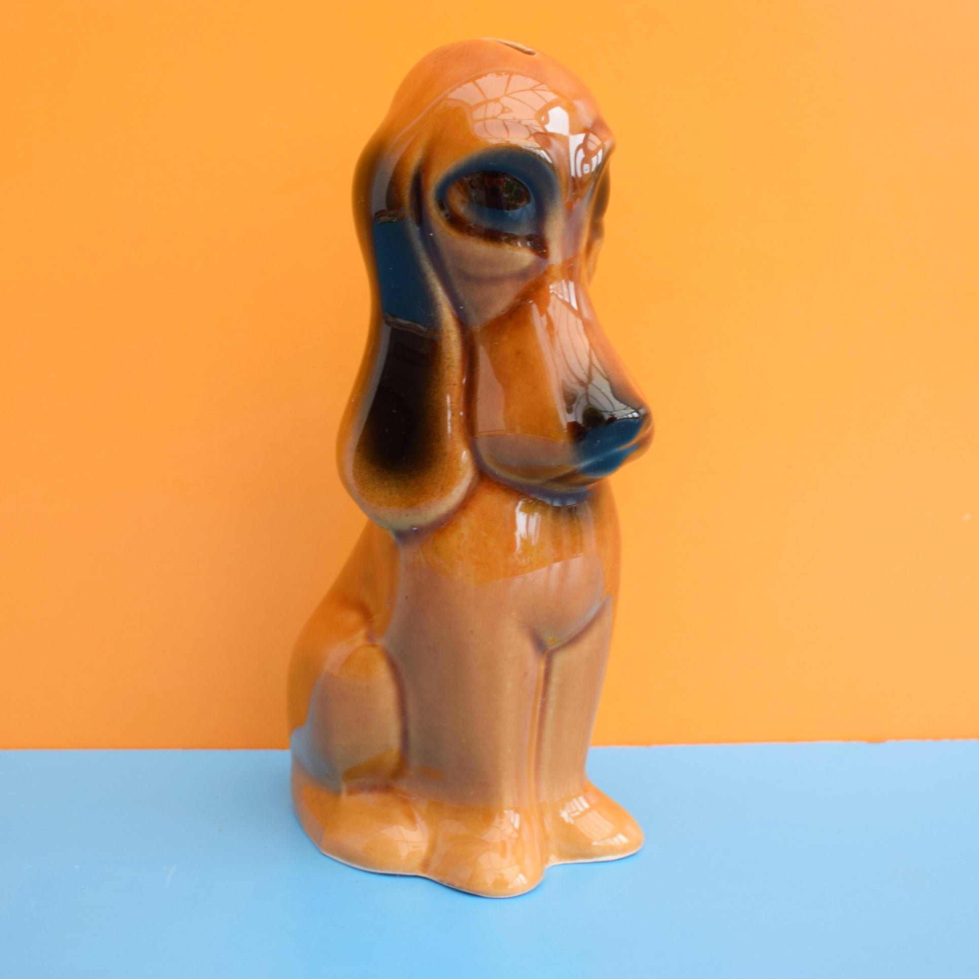 Vintage 1970s Dog Money Box - Brown by Vintage
