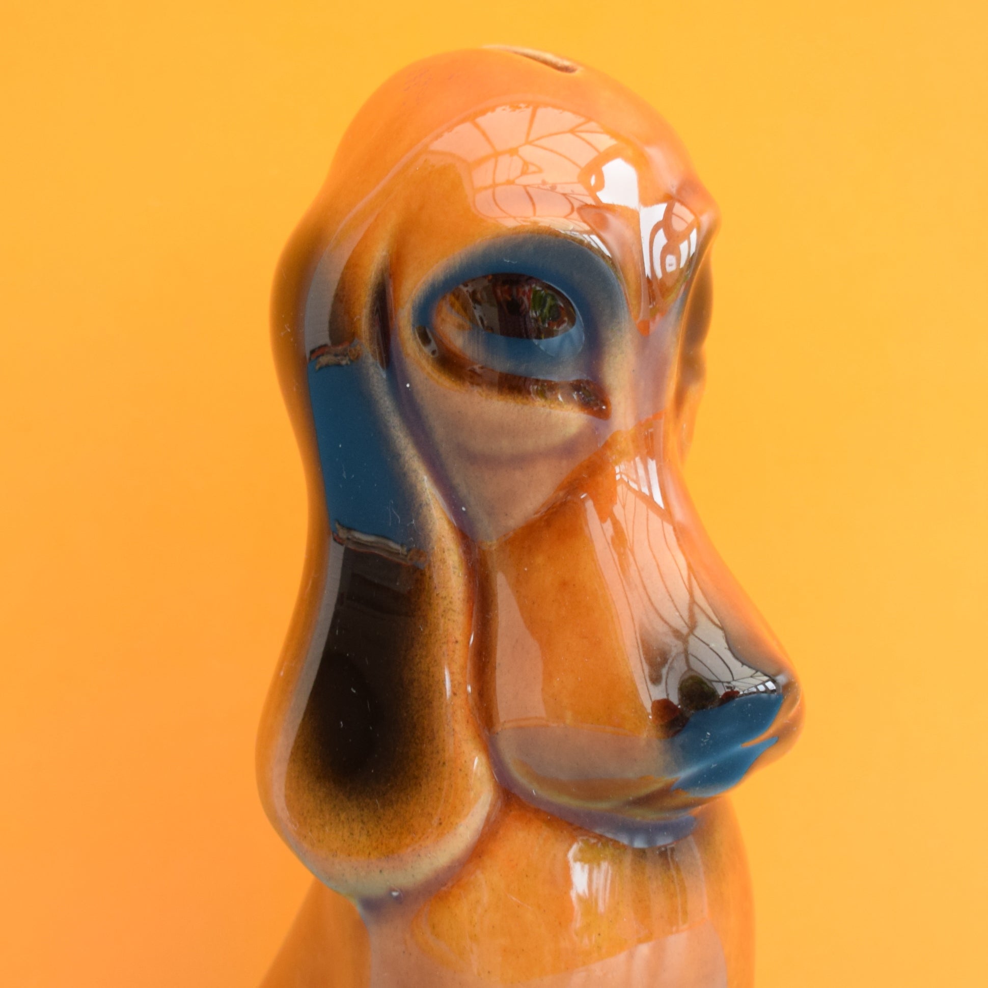 Vintage 1970s Dog Money Box - Brown by Vintage
