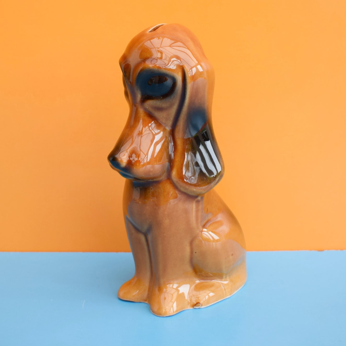 Vintage 1970s Dog Money Box - Brown by Vintage