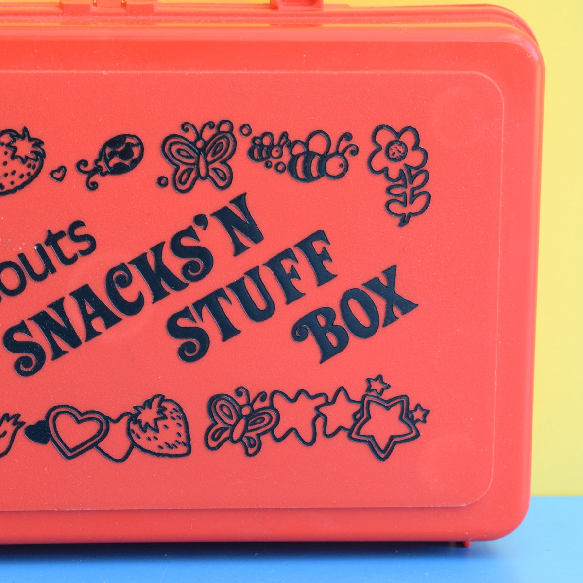 Vintage 1980s Brownie Girl Scout Snack Box - Orange