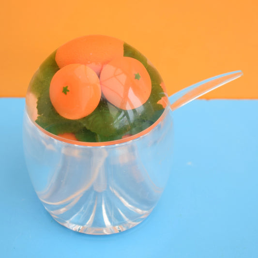 Vintage 1990s Plastic Jam Pot - Orange by Pineapple Retro