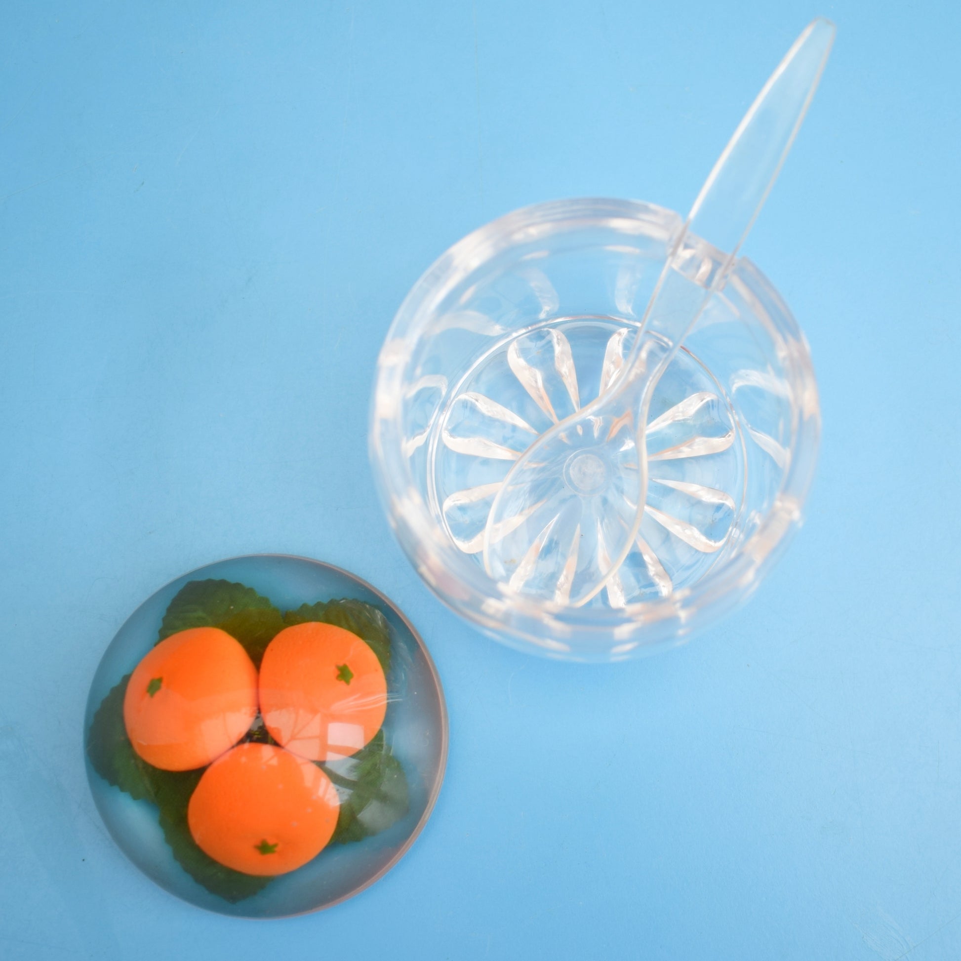 Vintage 1990s Plastic Jam Pot - Orange by Pineapple Retro