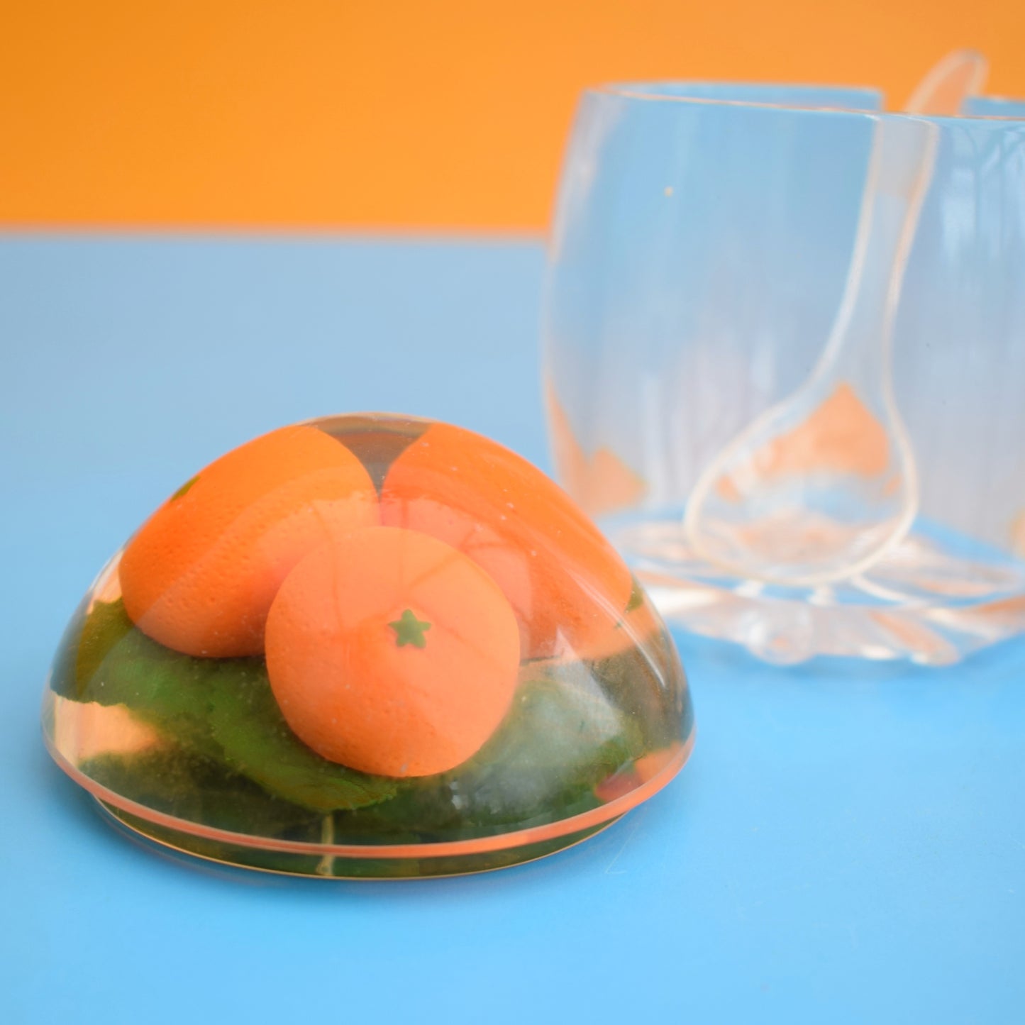 Vintage 1990s Plastic Jam Pot - Orange by Pineapple Retro