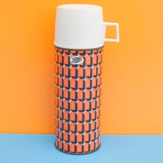 Vintage 1960s Thermos Flask - Orange