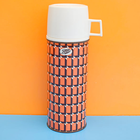 Vintage 1960s Thermos Flask - Orange by Pineapple Retro