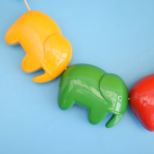 Vintage 1970s Plastic Pram Rattle- Bright Colours by Pineapple Retro