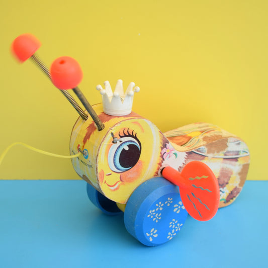 Vintage 1950s Fisher Price - Queen Buzzy Bee - Classic Toy - Wooden - USA