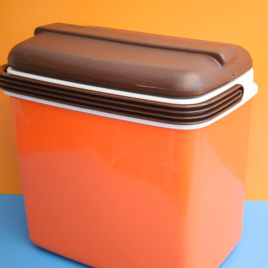Vintage 1970s Cool box - Orange & Brown