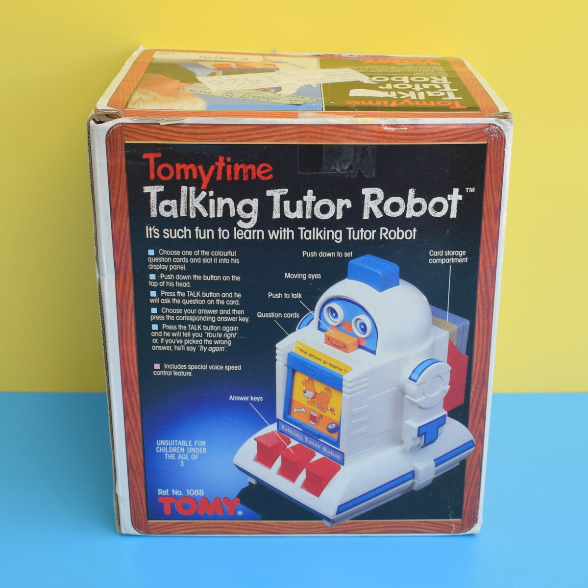 Vintage 1980s Talking Tutor Robot - Boxed