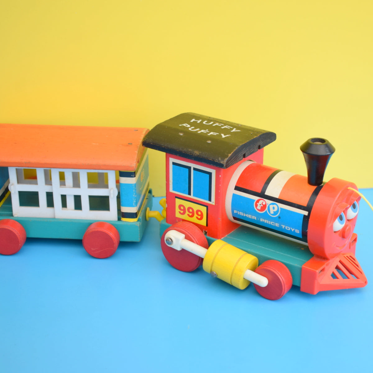 Vintage 1960s Fisher Price - Huffy Puffy Train - Wooden