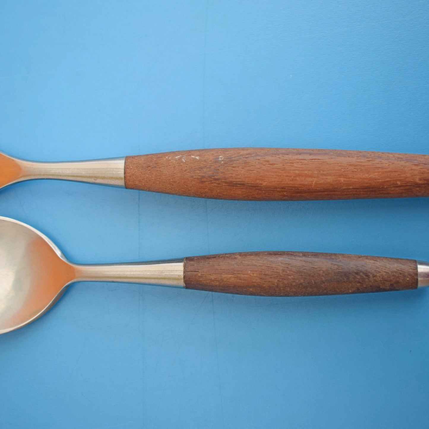 Vintage 1960s Teak / Steel Cutlery - Safir - Wallin Sweden