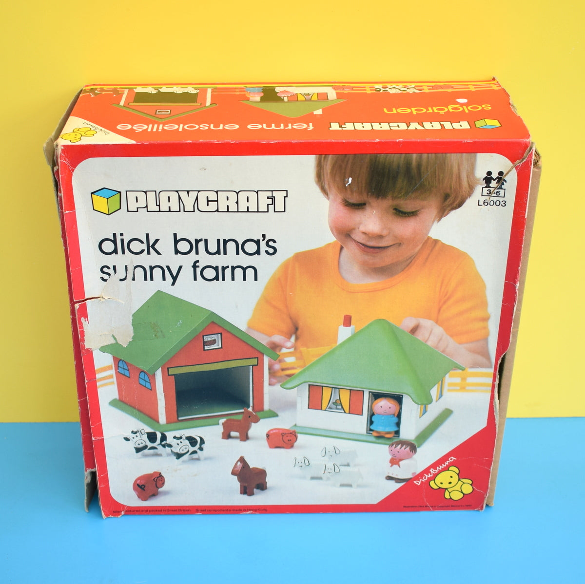Vintage 1970s Dick Bruna Sunny Farm Toy With Animals - Boxed
