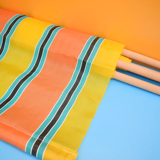 Vintage 1970s Windbreak - Orange, Turq & Yellow by Vintage