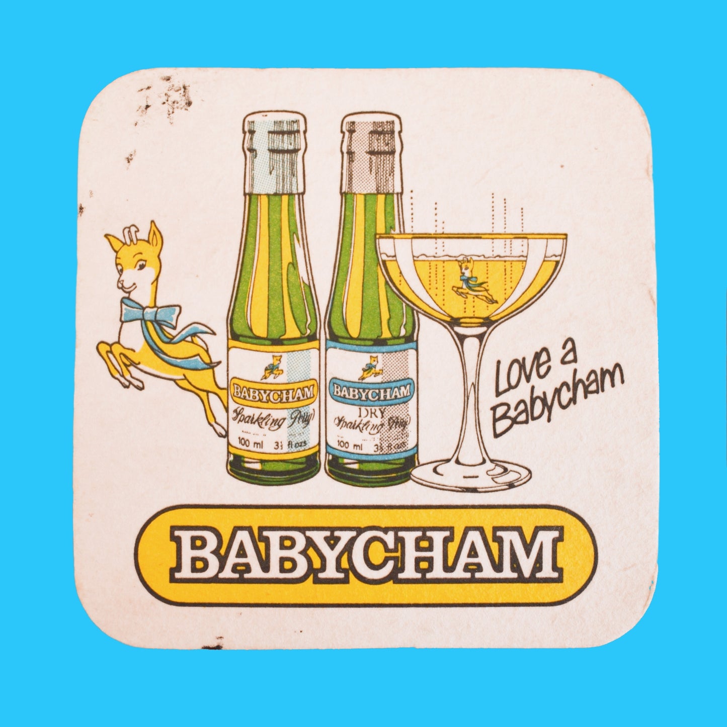 Vintage 1960s Babycham Beer Mats / Drinks Mats / Coasters
