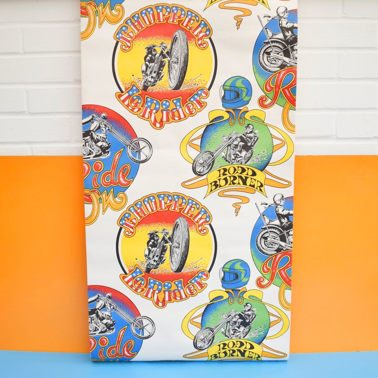 Vintage 1970s Wallpaper - Chopper Bike
