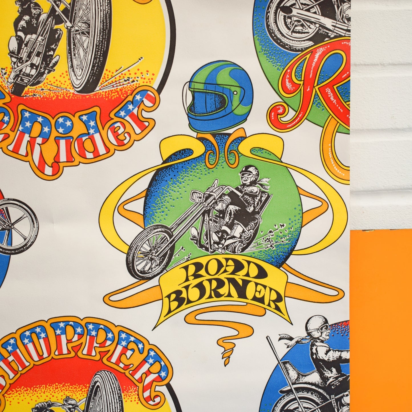 Vintage 1970s Wallpaper - Chopper Bike
