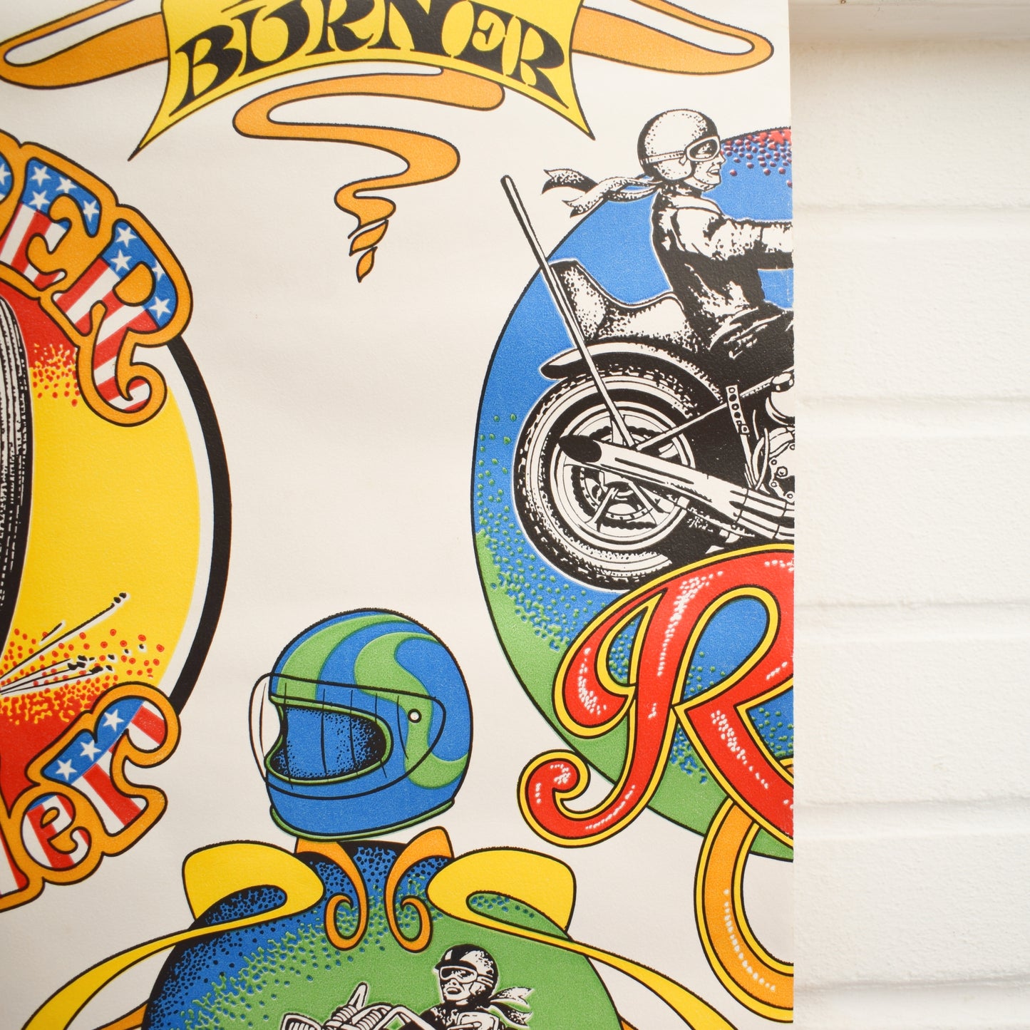 Vintage 1970s Wallpaper - Chopper Bike