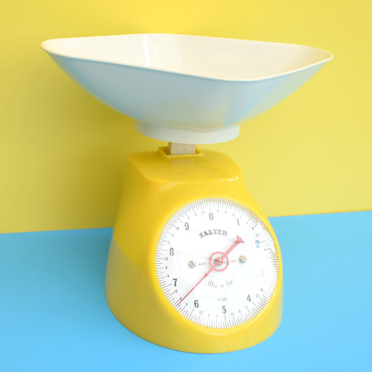 Vintage 1960s Salter Kitchen Scales - Yellow - Boxed by Vintage