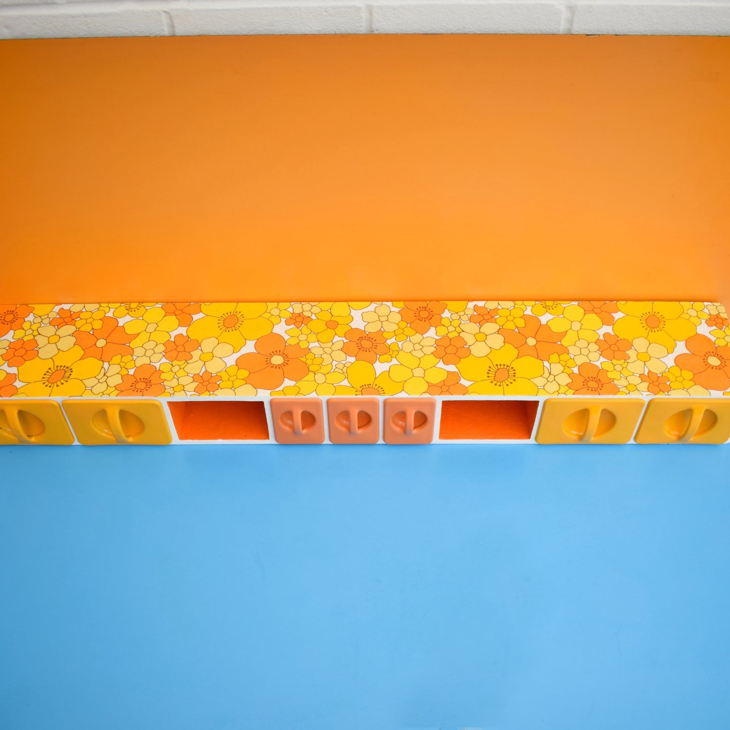 Vintage 1970s Scoop Drawer Unit - Flower Power .