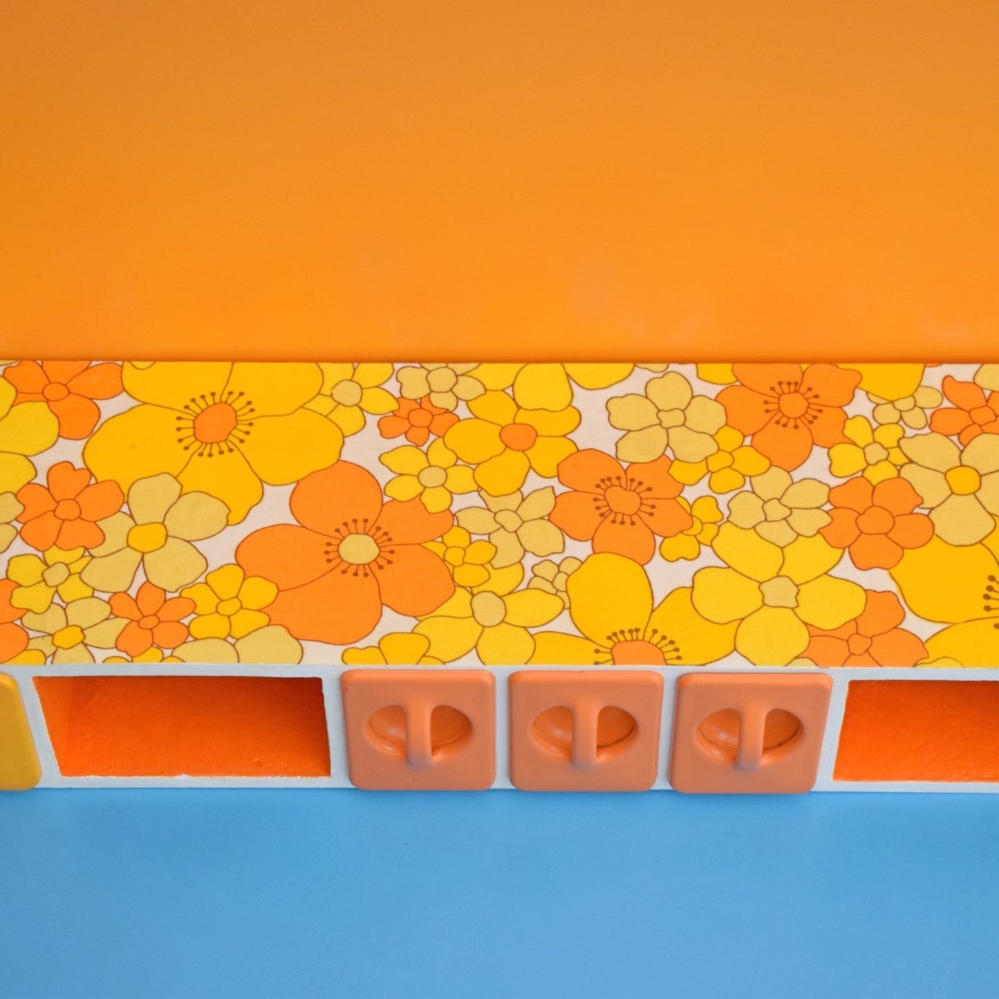 Vintage 1970s Scoop Drawer Unit - Flower Power .
