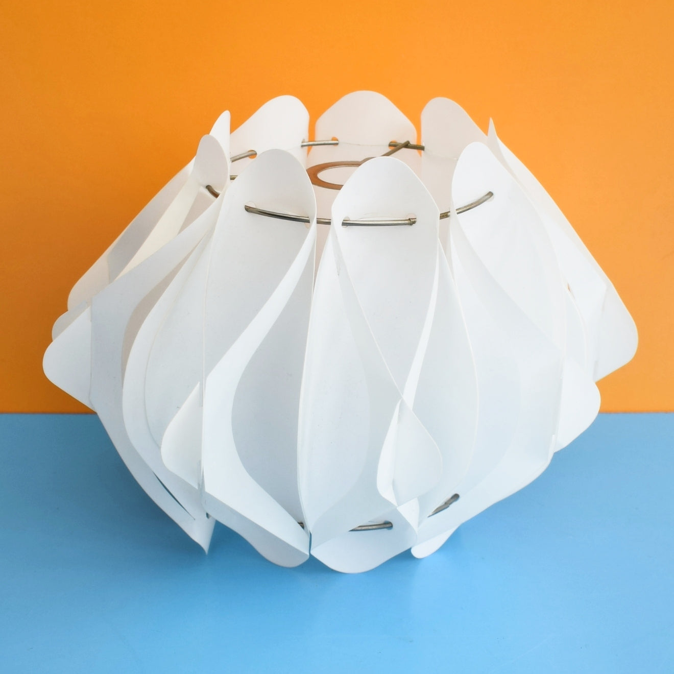 Vintage 1970s Light Fitting / Shade - White