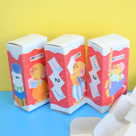 Vintage 1980s Card Box Alternative Advent Calendar - Christmas x24 - kitsch Animals