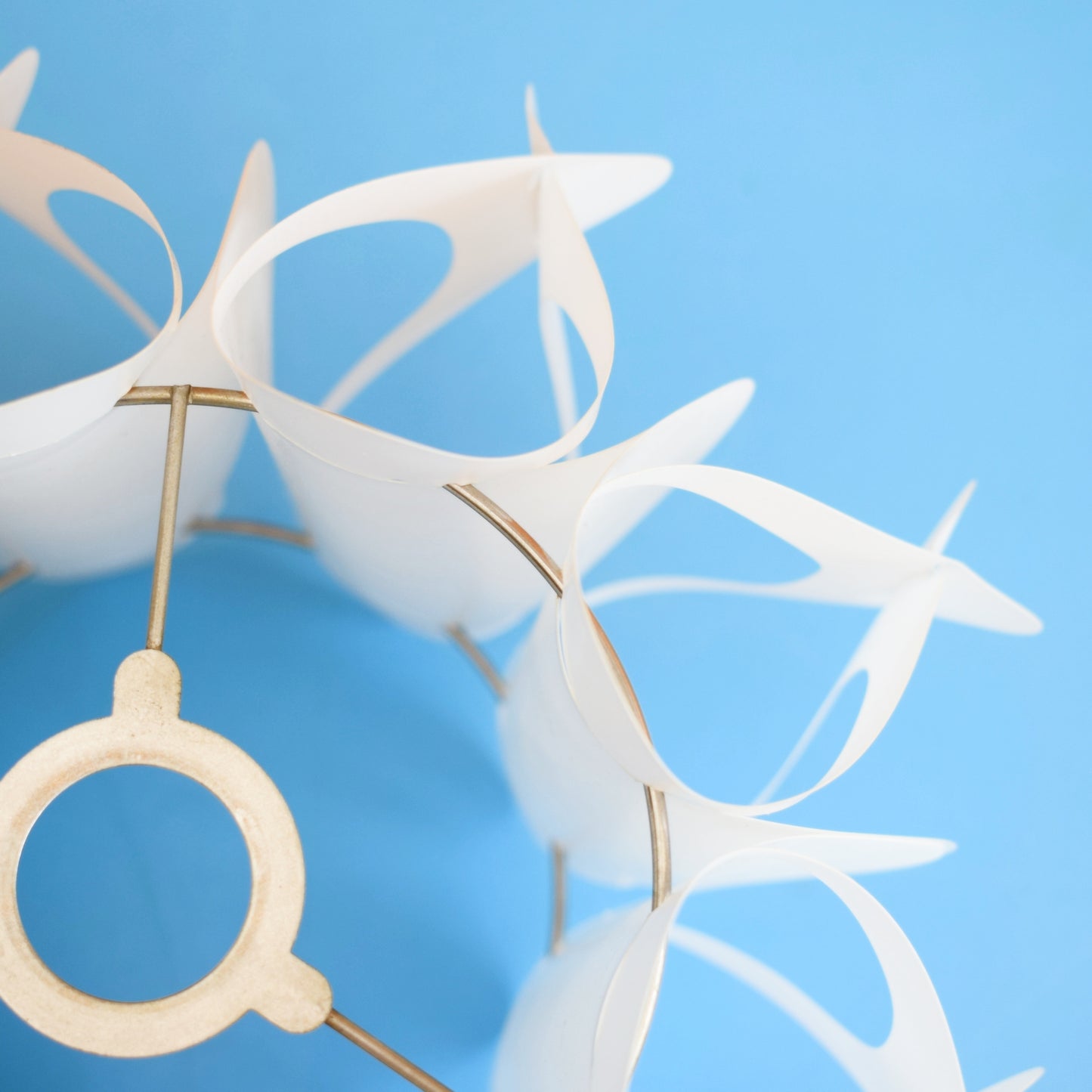 Vintage 1970s Light Fitting / Shade - White