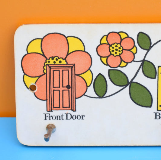Vintage 1960s Taunton Vale Hooks - Flower Design - Orange by Vintage