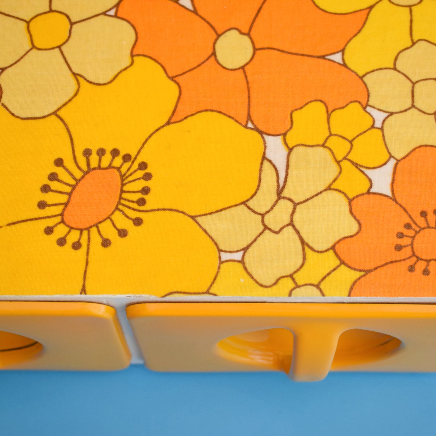 Vintage 1970s Scoop Drawer Unit - Flower Power .