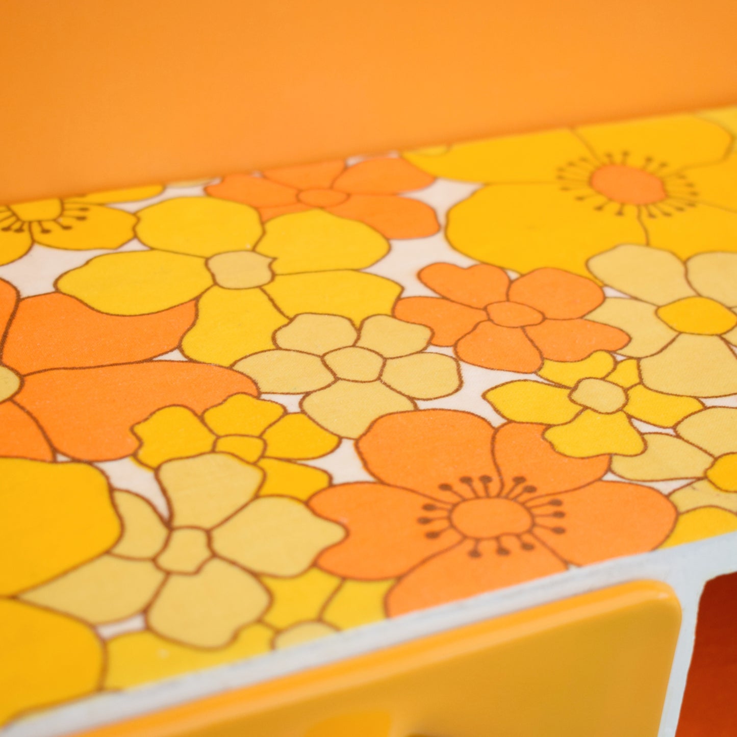 Vintage 1970s Scoop Drawer Unit - Flower Power .