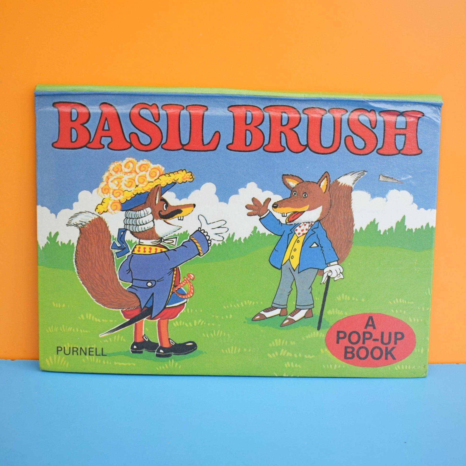Vintage 1970s Book/ Hand Puppets - Basil Brush/ Gordon by Pineapple Retro