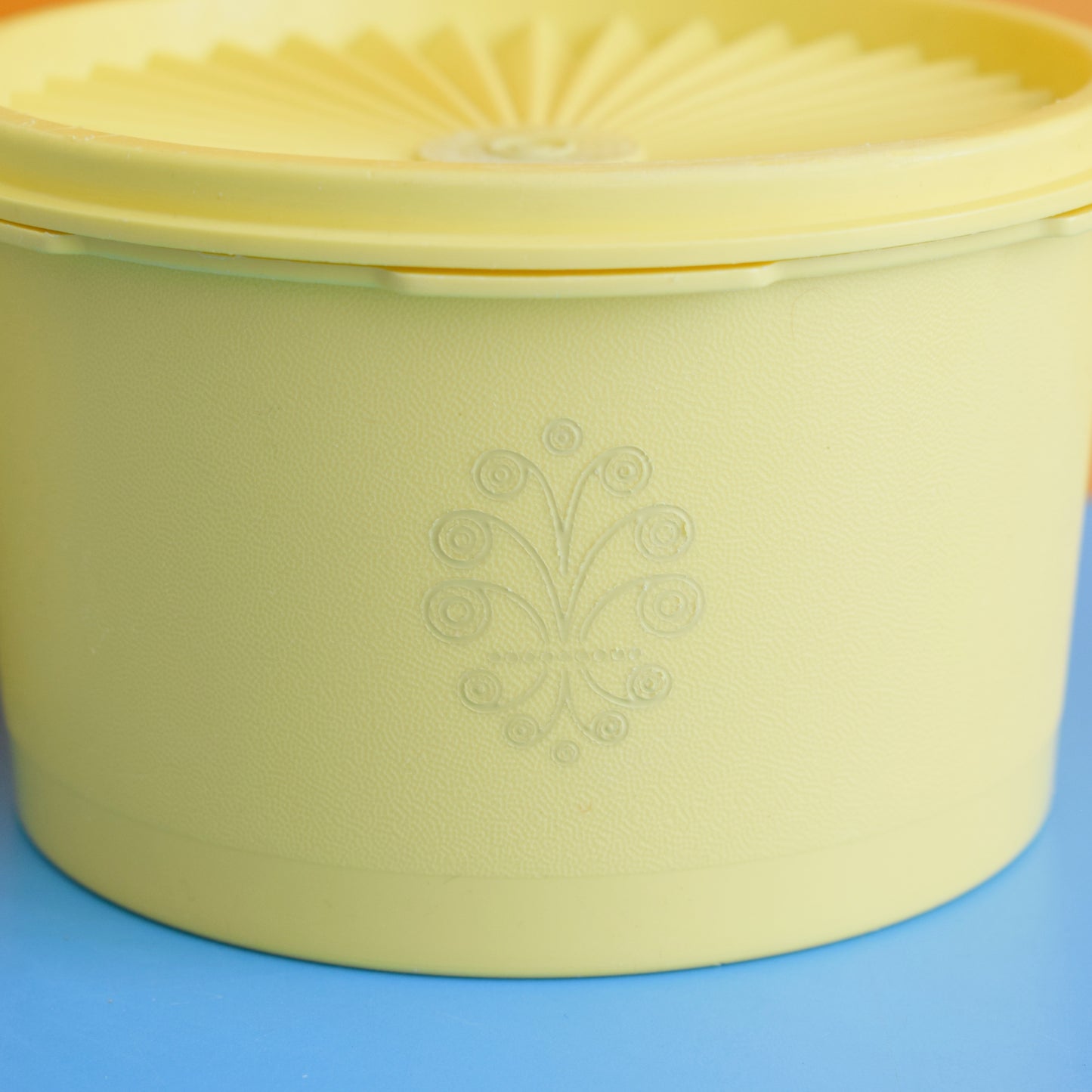 Vintage 1970s Tupperware Fan Top Containers - Yellow.