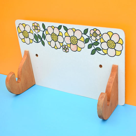 Vintage 1960s Taunton Vale Kitchen Roll Holder - Flower - Orange by Vintage