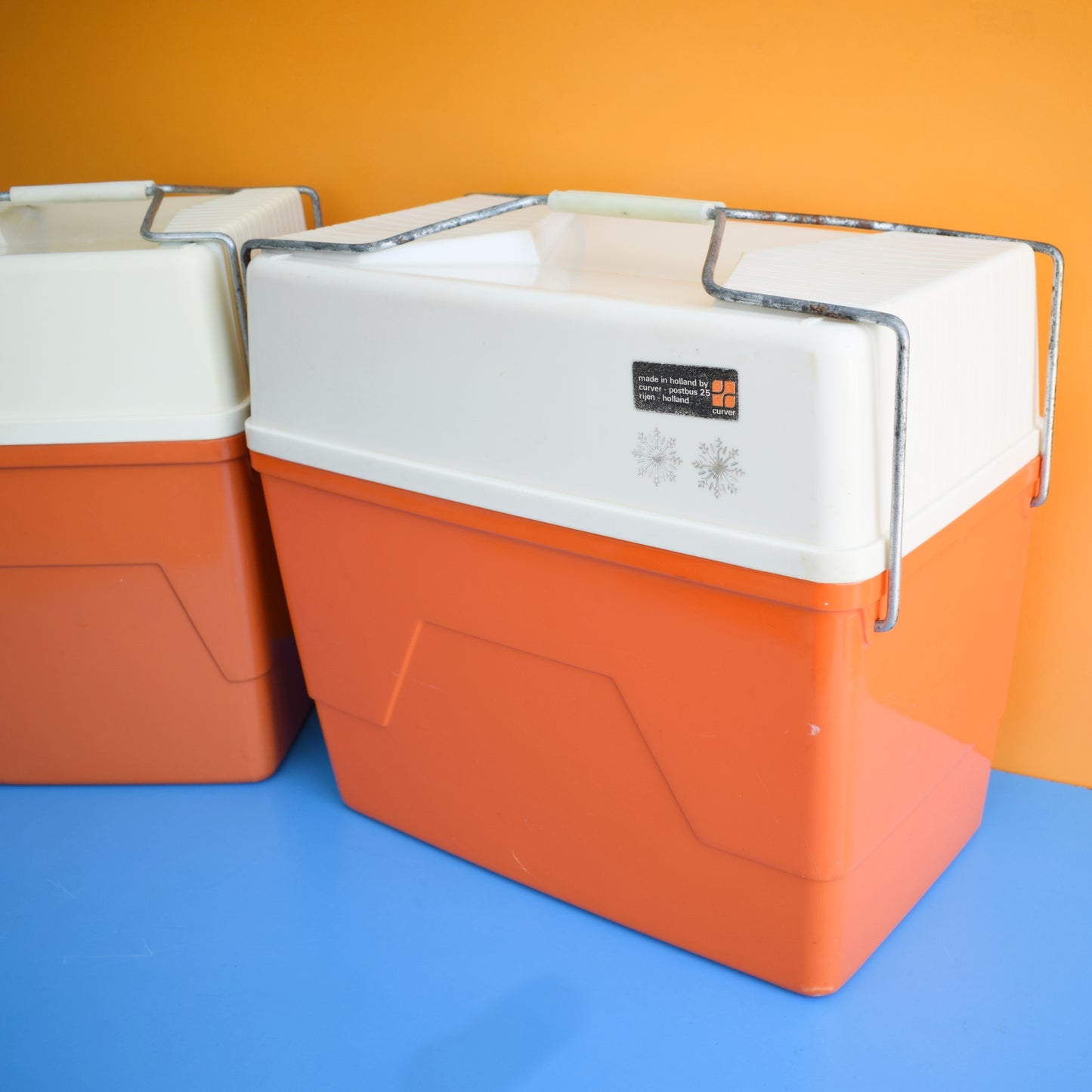 Vintage 1970s Cool boxes - Dutch- Orange by Vintage