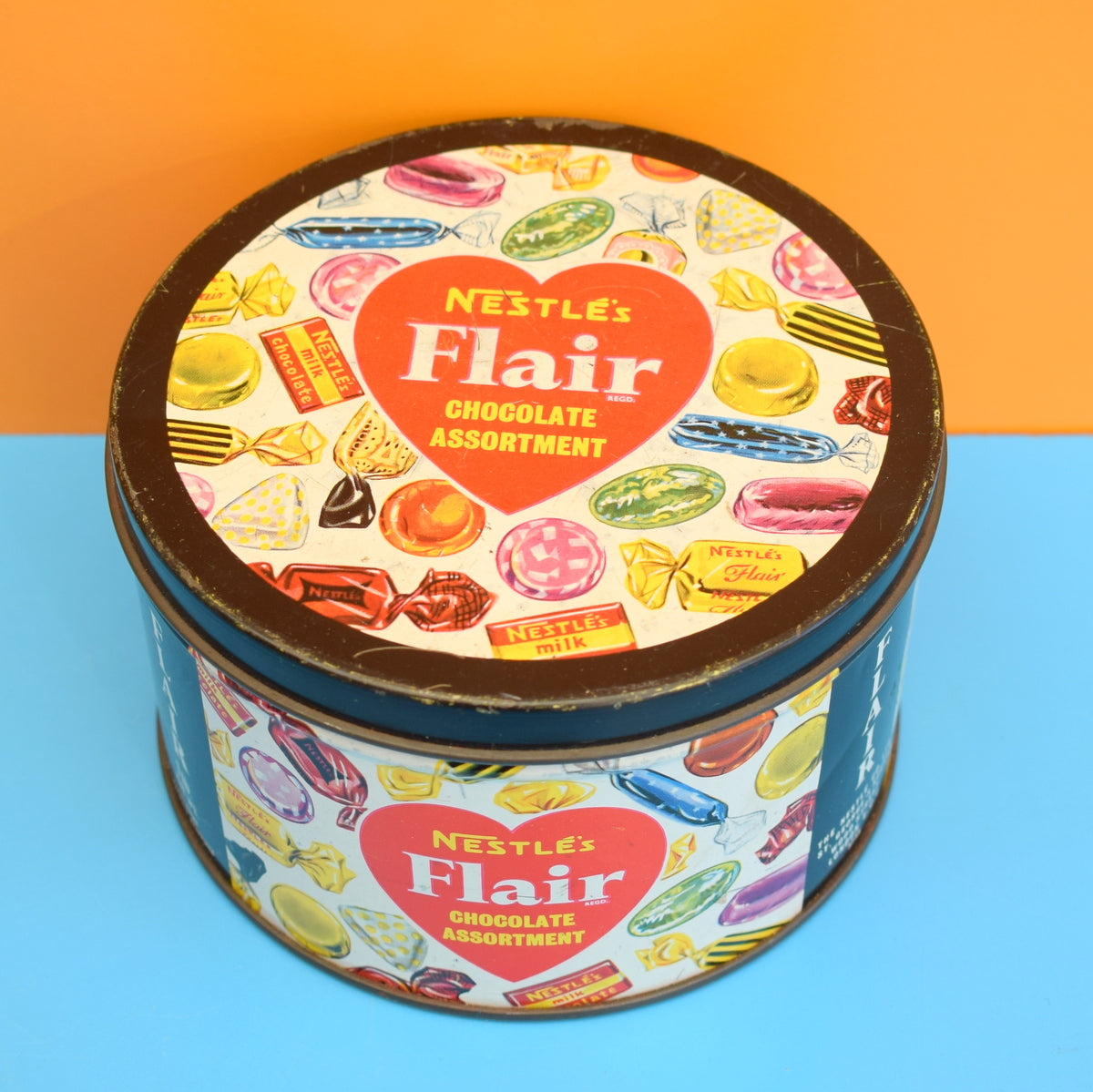 Vintage 1970s Nestles Flair Chocolate Sweet Tin