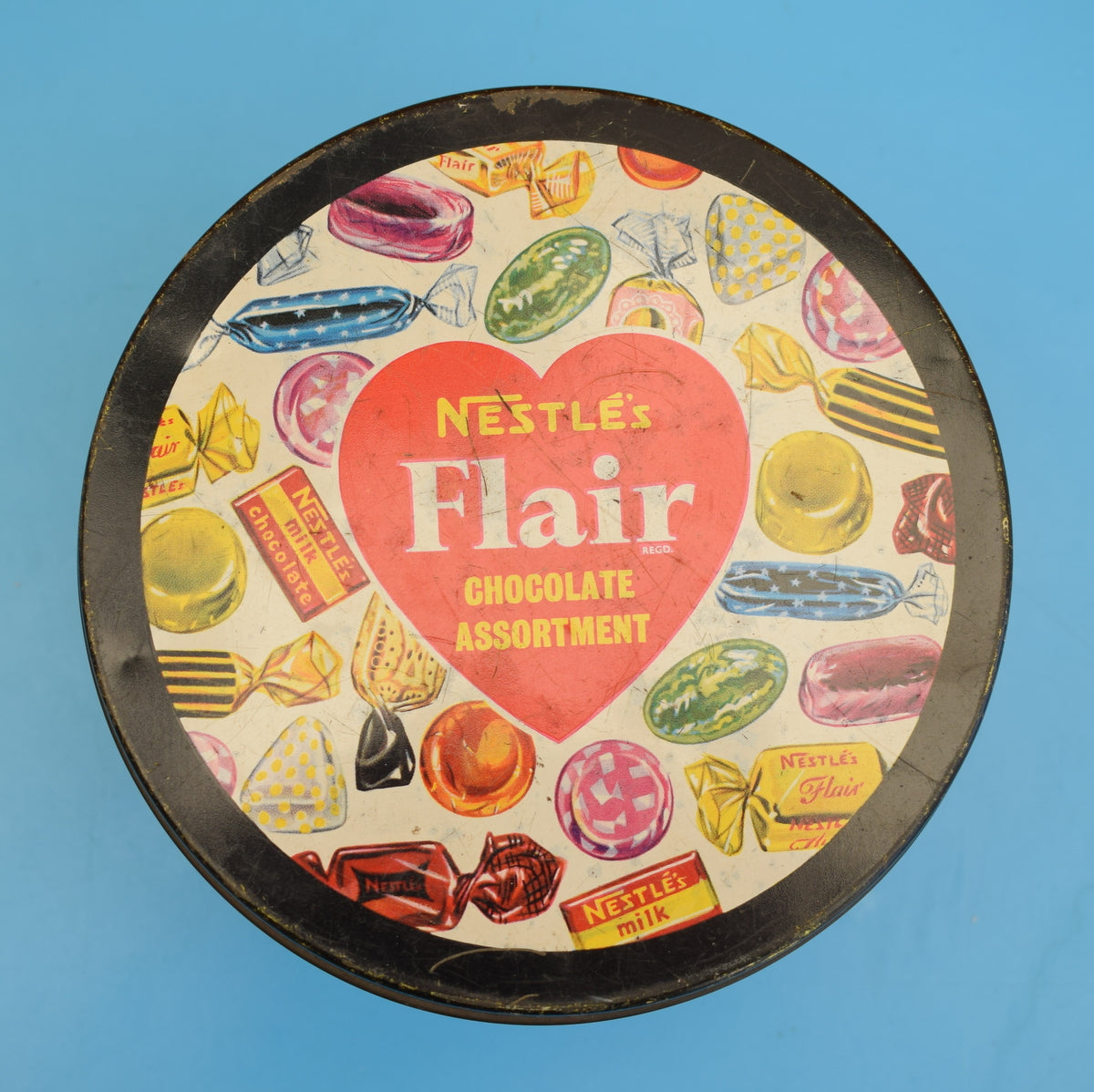 Vintage 1970s Nestles Flair Chocolate Sweet Tin