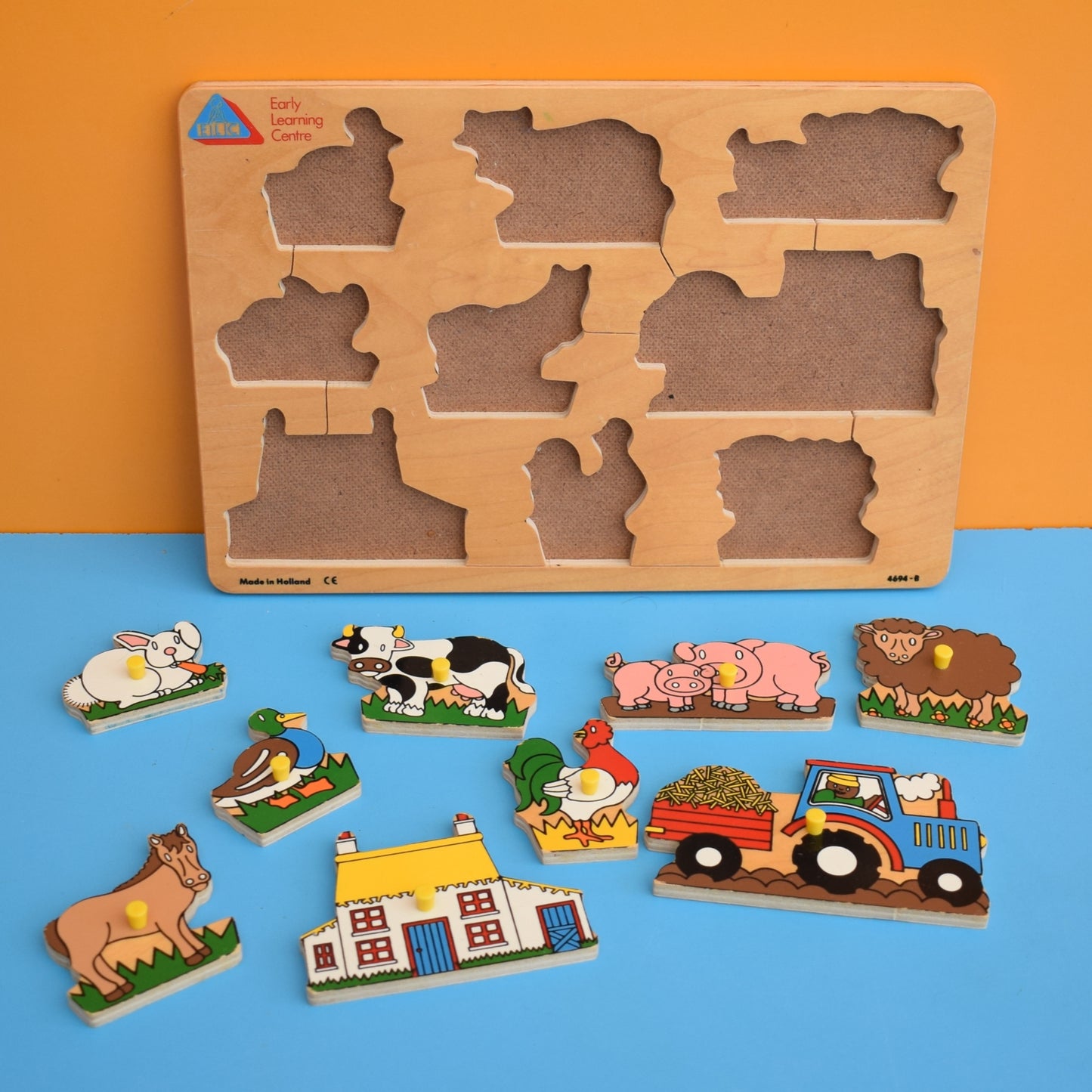 Vintage 1980s Wooden Jigsaw Puzzle - ELC