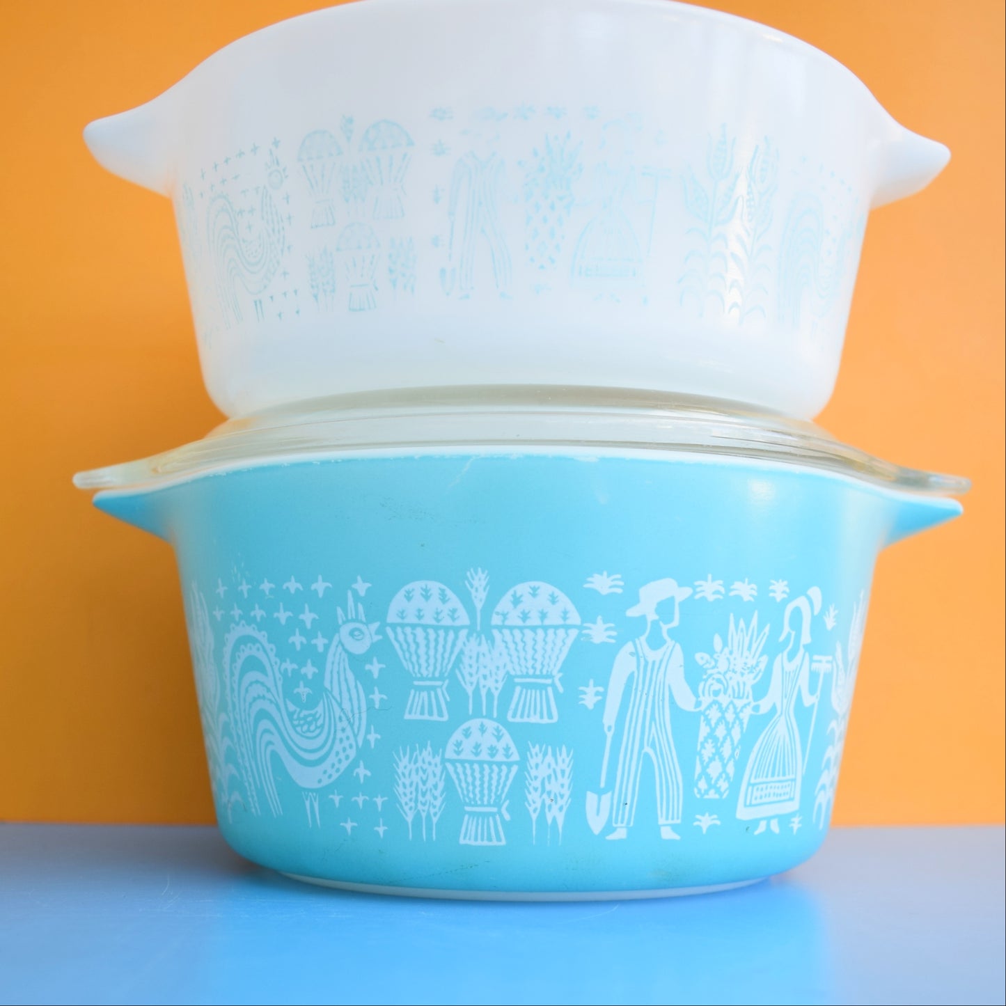 Vintage 1950s Pyrex Glass Bowls - Butterprint