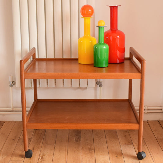 Vintage 1960s Danish Teak Trolley - Ideal Bar by Pineapple Retro