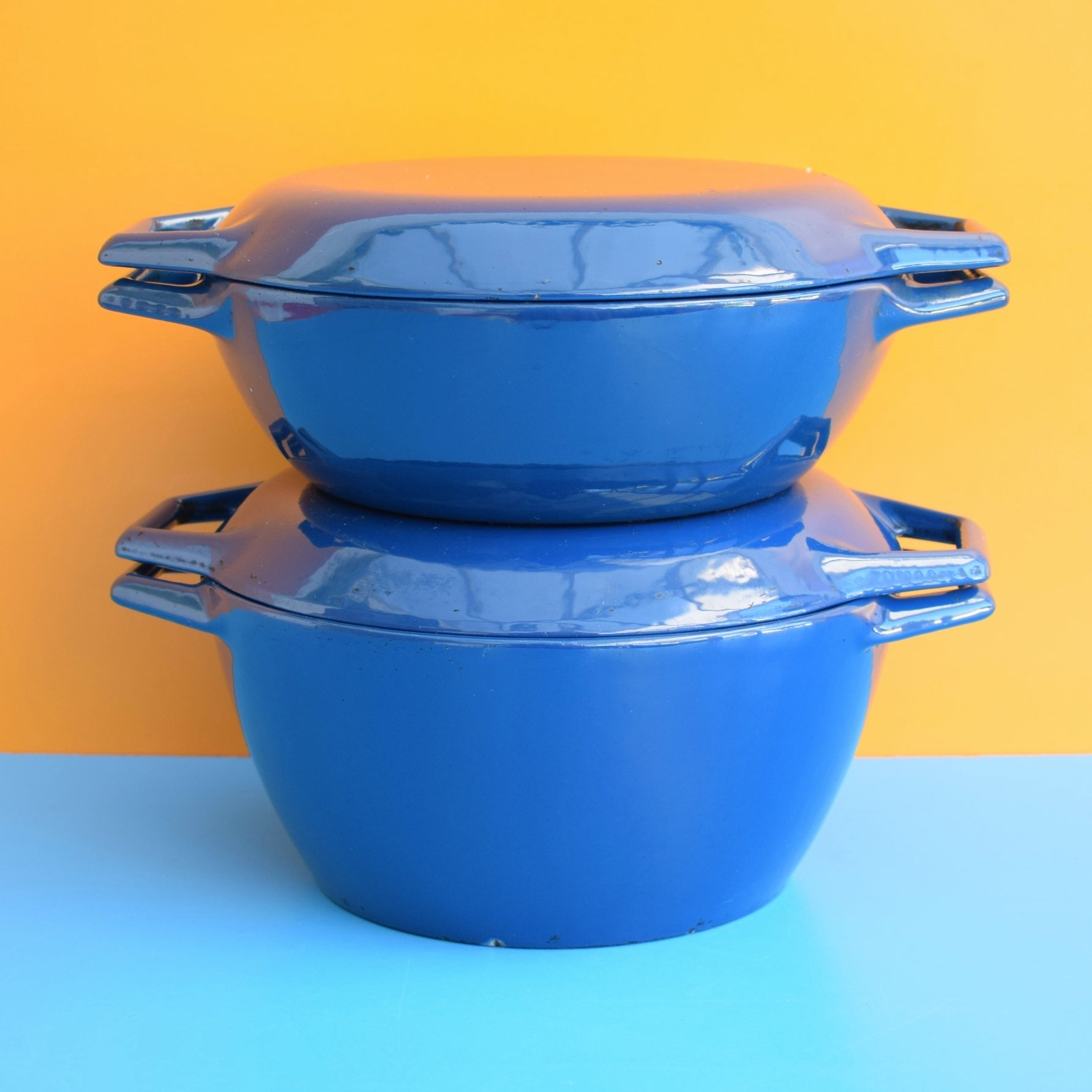 Vintage 1960s Enamel Casserole- Nacco Denmark by Vintage