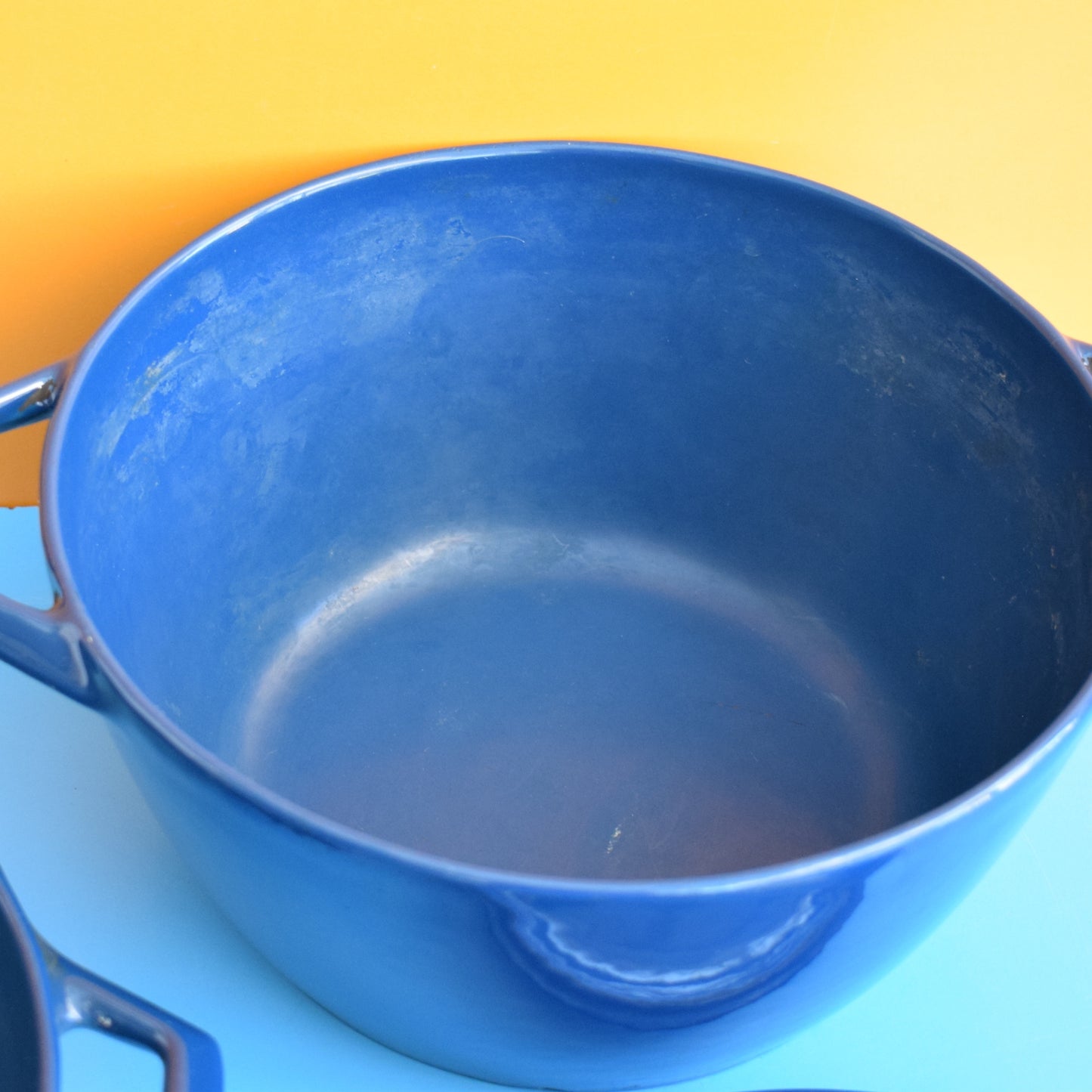 Vintage 1960s Enamel Casserole- Nacco Denmark by Vintage