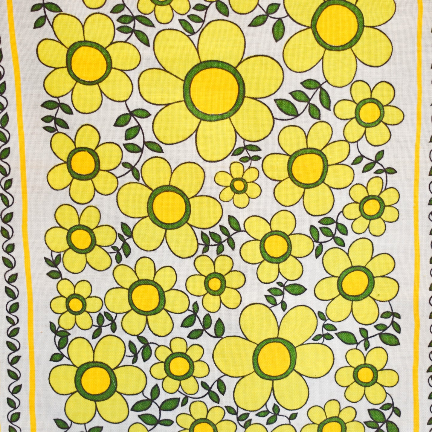 Vintage 1960s Tea Towel - Taunton Vale - Flower