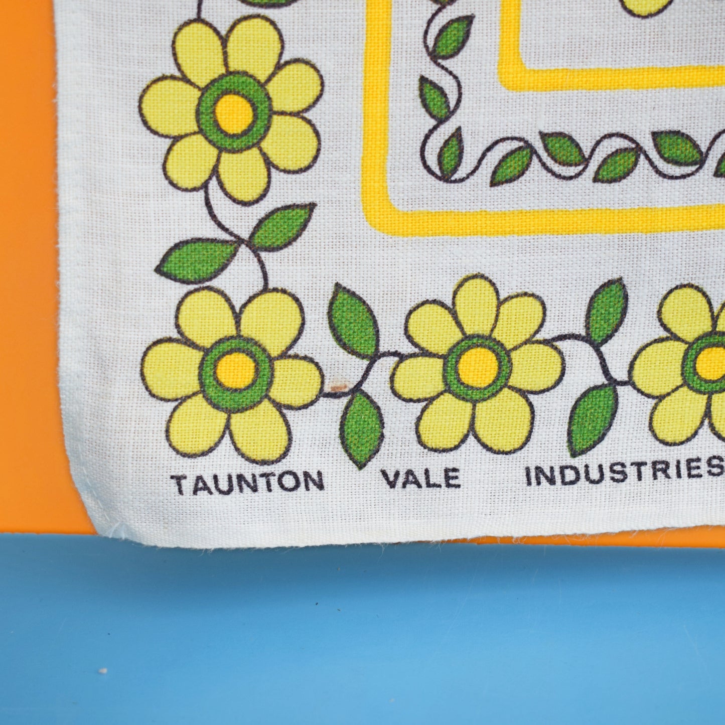 Vintage 1960s Tea Towel - Taunton Vale - Flower