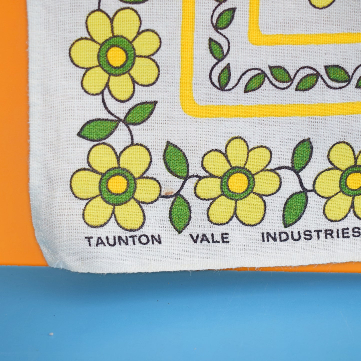 Vintage 1960s Tea Towel - Taunton Vale - Flower
