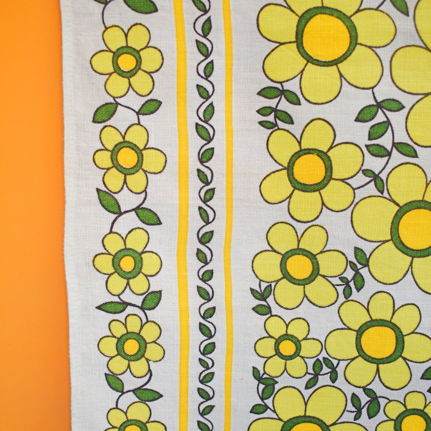 Vintage 1960s Tea Towel - Taunton Vale - Flower