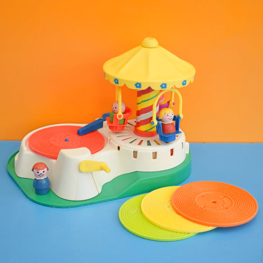 Vintage 1980s Fisher Price - Carousel Record Player .